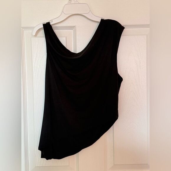 Womens Off The Shoulder Sleeveless One Shoulder Ruched Asymmetrical Y2K crop top - Picture 10 of 10